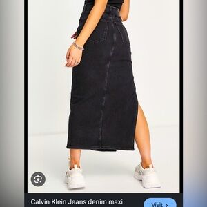 ❤️SOLD❤️Calvin Klein black denim maxi skirt